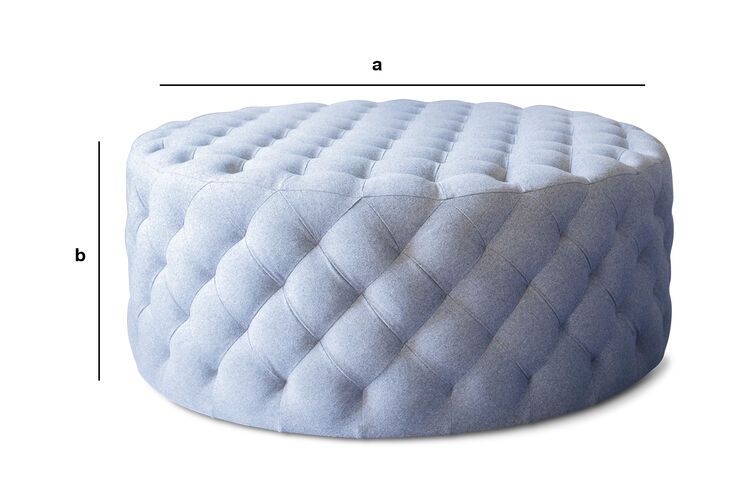 Grande pouf imbottito Durham - Design sobrio