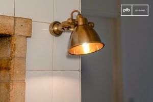 Doppia luce da parete Bistro in ottone vielli